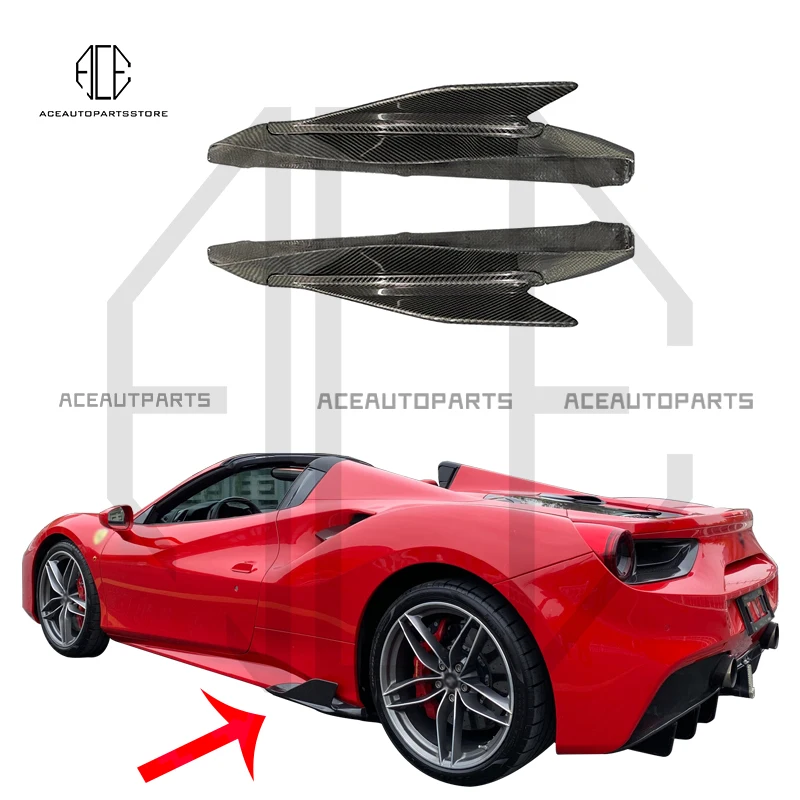 dry carbon fiber side skirt 488 carbon fiber side shovel for 488 GTB modification and upgrading capristo small package