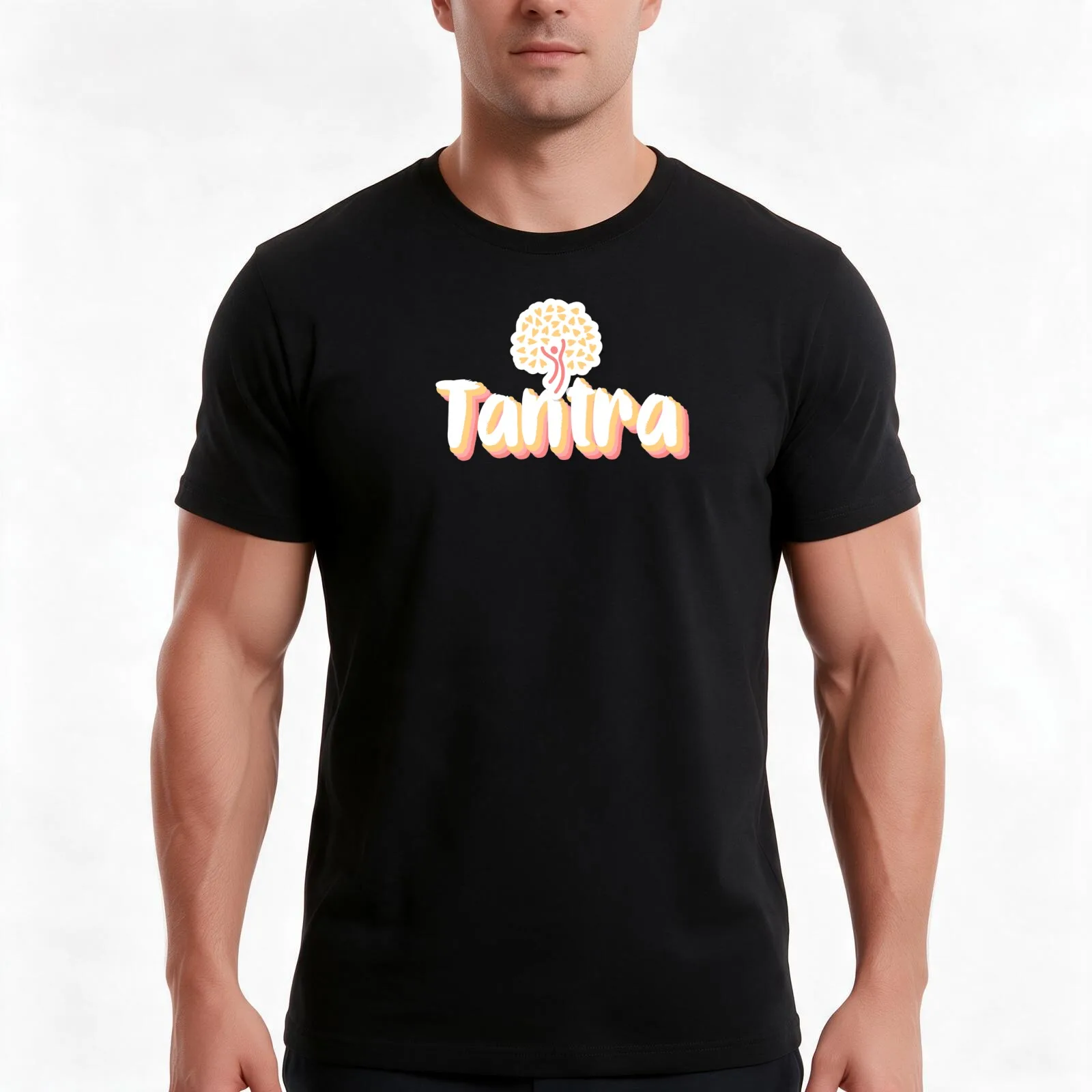 Tantra T-Shirt, Summer Casual Cotton Tee, Oversized Streetwear Tops, Vintage Graphic Print, Loose Fit Short Sleeve, 100% Cotton