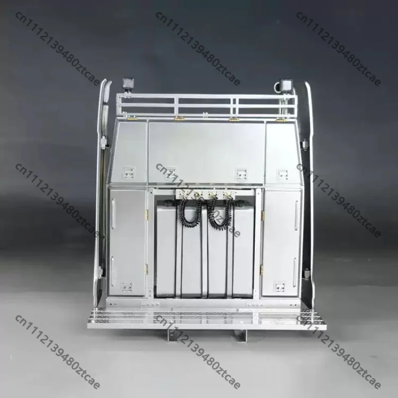 Simulation Metal Equipment Rack & Tool‑Box, Upgrade Spare‑Part for 1/14 RC Heavy‑Duty Tractor‑Truck, Hobby Accessory