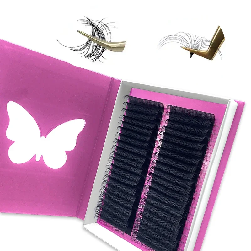 Matte Black Cashmere Lash Extensions Volume Trays Korean Silk Lash Extensions Supplies Eyelash Extensions Wholesale