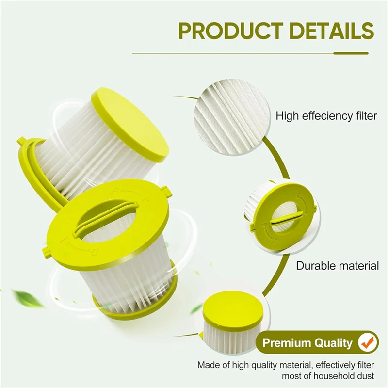 B51C Replacement Air Filters For Ryobi 18V ONE+PERFORMANCE HAND VACUUM-PCL700K, PCL700B, PCL704K, PCL704B, PCL705K, PCL705B