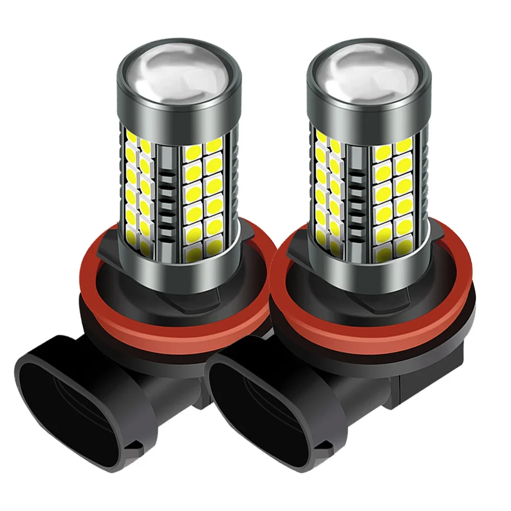 2Pcs H8 H11 LED HB4 9006 HB3 9005 Fog Lights Bulb 3030 Chips Car Driving Running Lamp Auto Led Light White Yellow Blue Green 12V