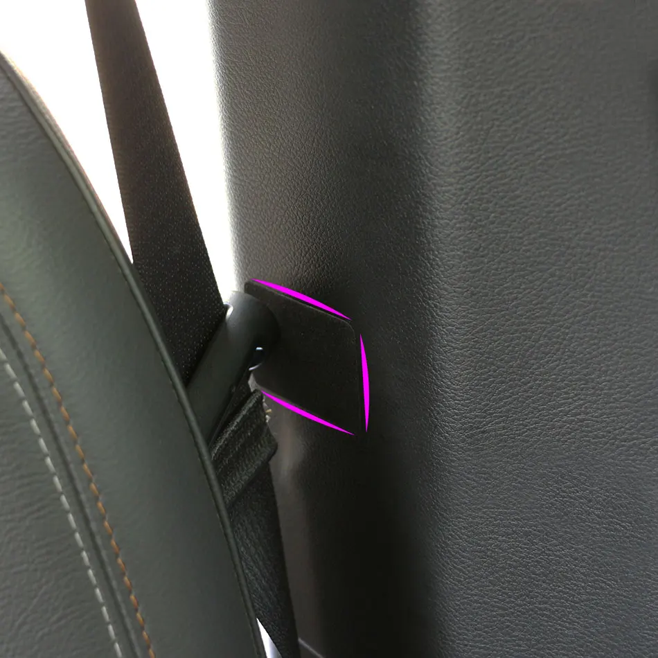 2Pcs/Set Black Auto Car Safety Belt Buckle Anti-collision Sticker Pads Anti Noise Quite Lock Clip Protector Car Accessories