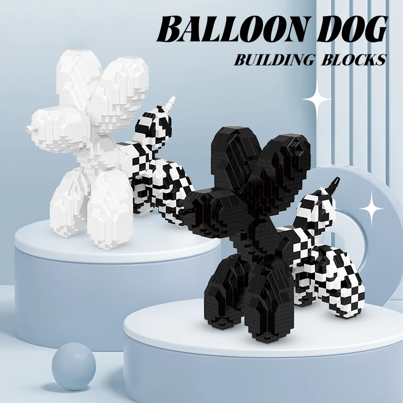 

1000pcs, Balloon Dog Building Block Set, Creative Animal Series Building Block Models, Suitable for Gifts, Collections, and