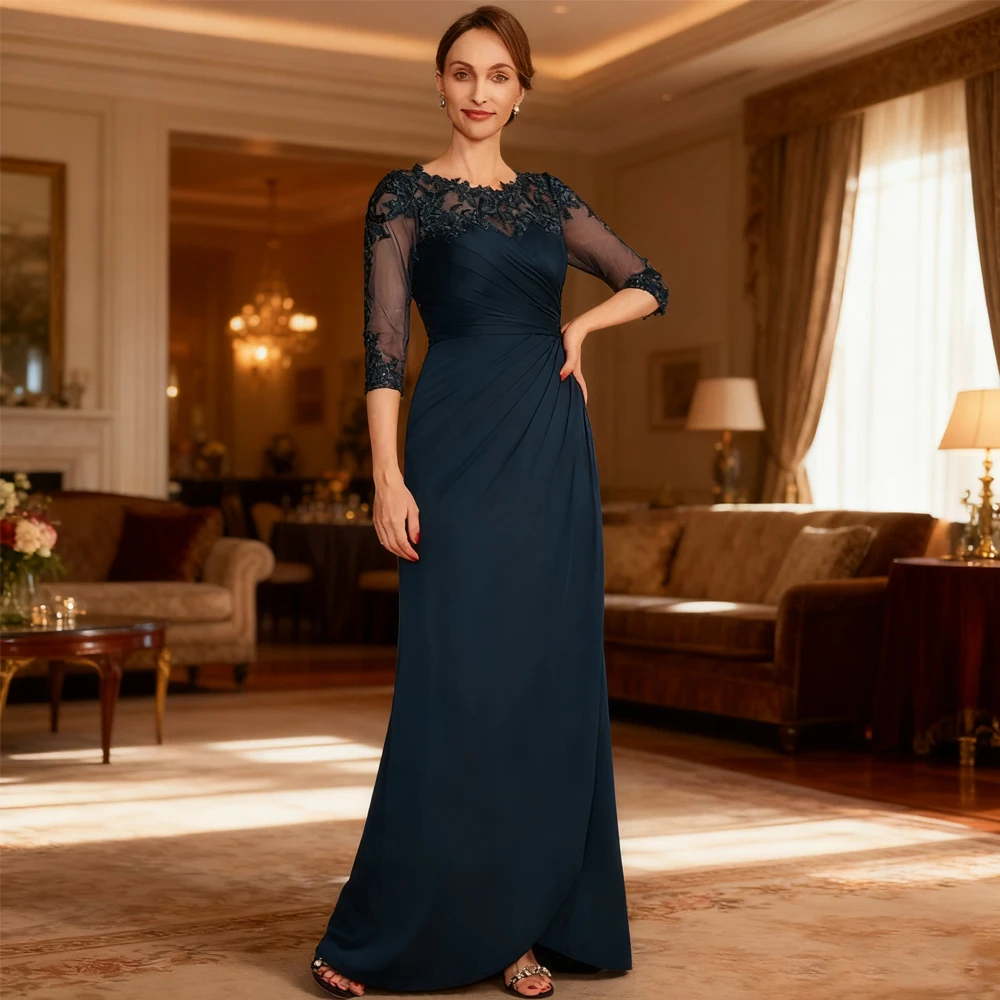 فساتين أم العروس الرائعة على الشاطئ فساتين حفلات الزفاف سحاب خلفي 3/4 كم جديد 2025 فيستدو دي مخصص