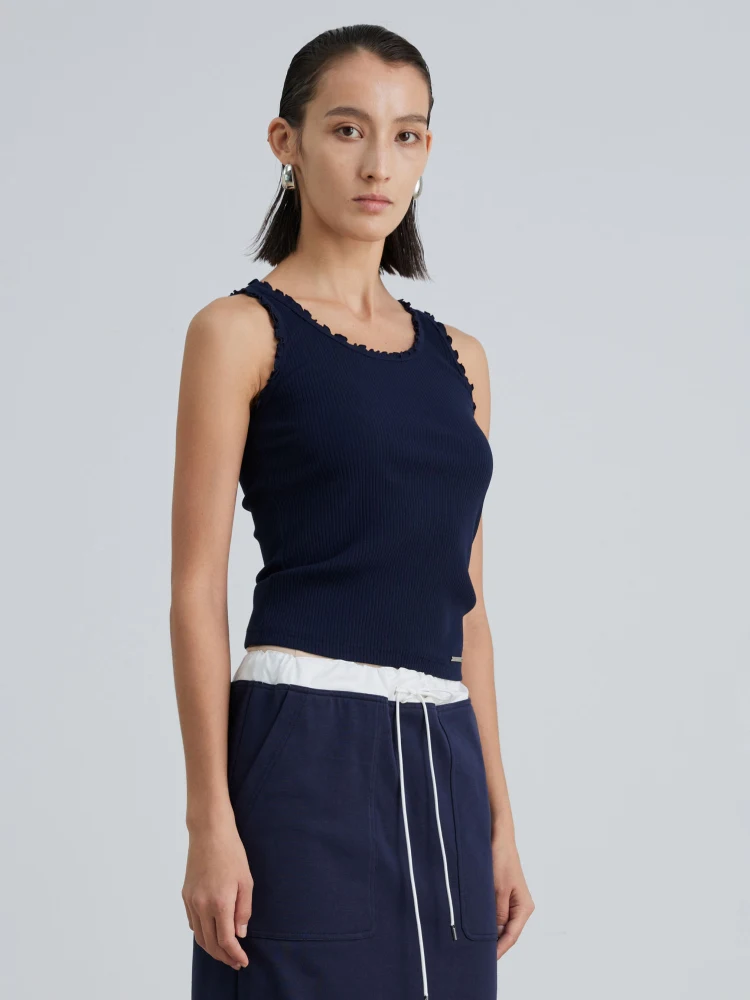 

ang by ang Wood ain Strap Vest Women's Slim Fit Inner Wear New 2025 Teenage Sensation Cotton Polyester Blend
