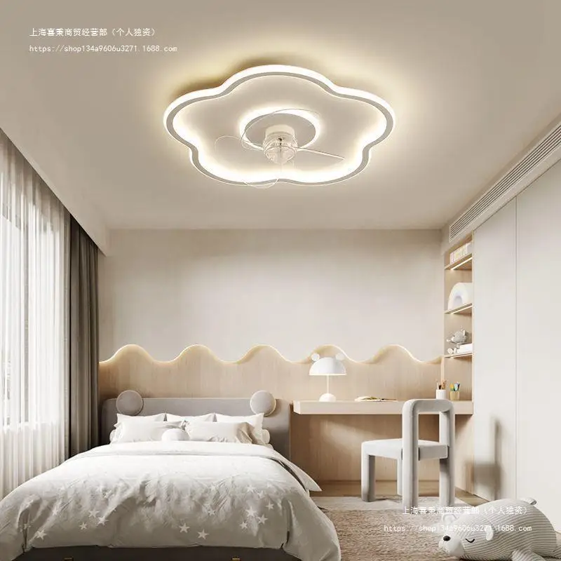 Modern Ultrathin FAN LIGHT Ceiling Lamp Nordic Bedroom Board Living Room Ceiling Fan Light Dimmable Fixed Time Mute LED Lights