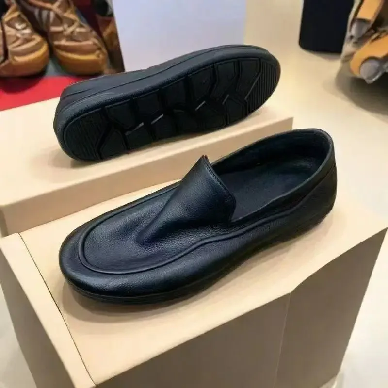 

Men Casual Shoes Leather Outdoor Boat Shoes Man Business Walking Antiskid Loafers Flat Designer Minimalist Shoes for Men