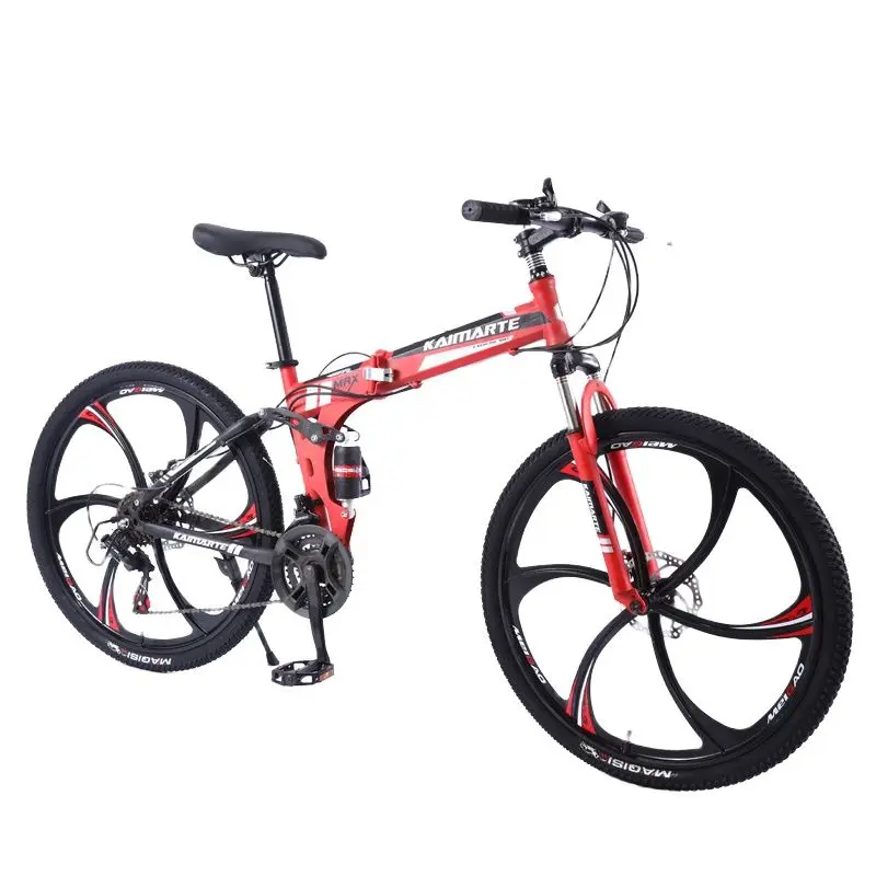 High Carbon Steel Folding Mountain Bike, 21, 24, 27, 30 Variable Speed, Adult Student, 3, 6, 10 Knife Wheel, MTB Bicycle