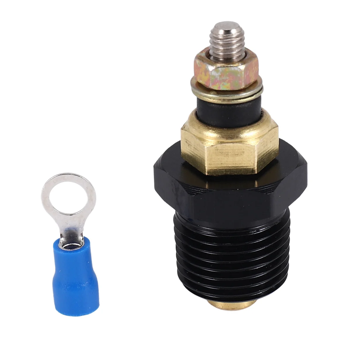 #724A K-Swap Coolant Temp Sender Sensor Adapter K20 K24 for Honda Civic Integra (Black)