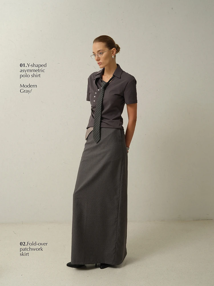 

Оригинальная женская футболка TENSPHER Y-ape с асимметричным воротником и коротким рукавом, летняя модная женская одежда.