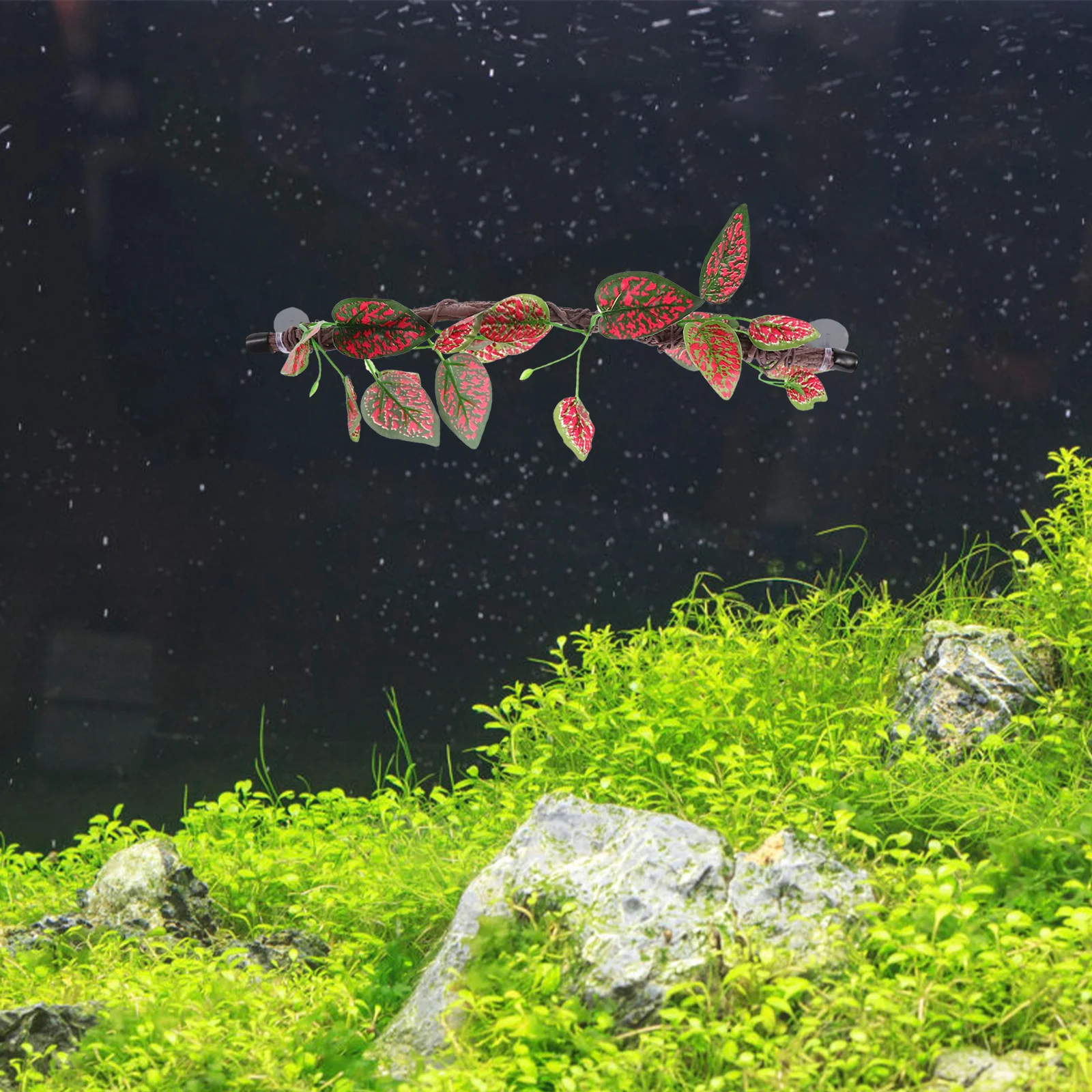 

1pcs Realistic Artificial Jungle Vines Red Bendable Reptile Climbing Branches For Bearded Dragon Gecko Chameleon Terrarium