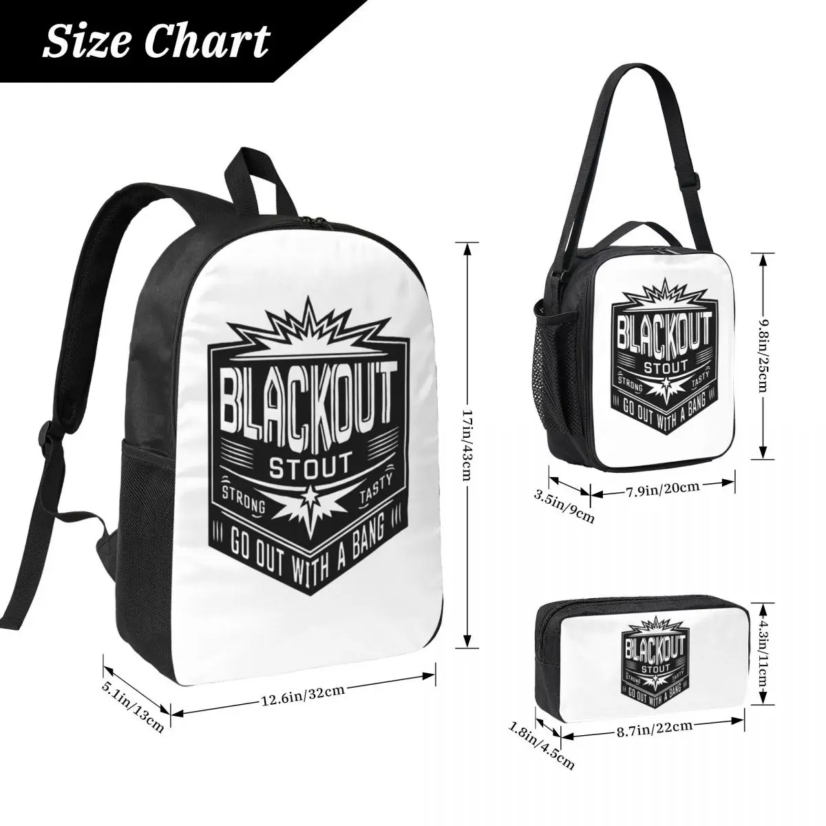 Deep Rock Galactic Black Out Stou Backpack Student BookBag School Bag Laptop Shoulder Bags 3ps Insulated Lunch Bag Pencil Case