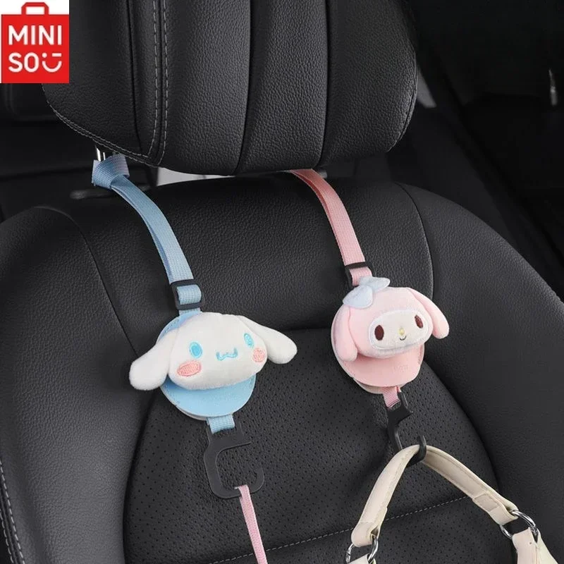 

MINISO Sanrio Cinnamon Dog Car with Hidden Hook Cute Melody Car Storage Seat Back Hook 360degree Rotation Decorative Accessories