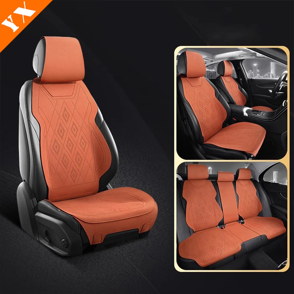 

For cs55 plus accessories cs55plus 2025 2024 Car Half Pack Four Season Leather Seat Cushion,Summer Breathable Cushion Cover