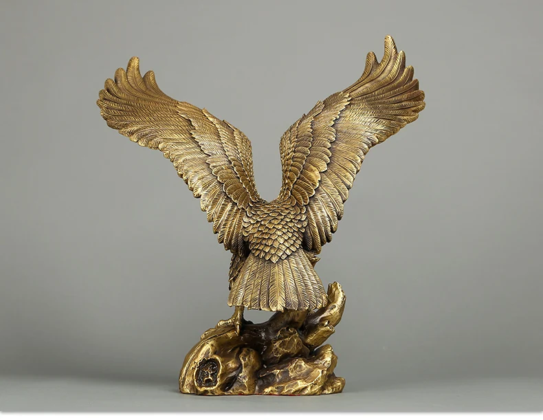 TOP COOL Business gift -36CM  TOP Home office fortune Mascot American Eagle vulture lanneret Bronze art statue