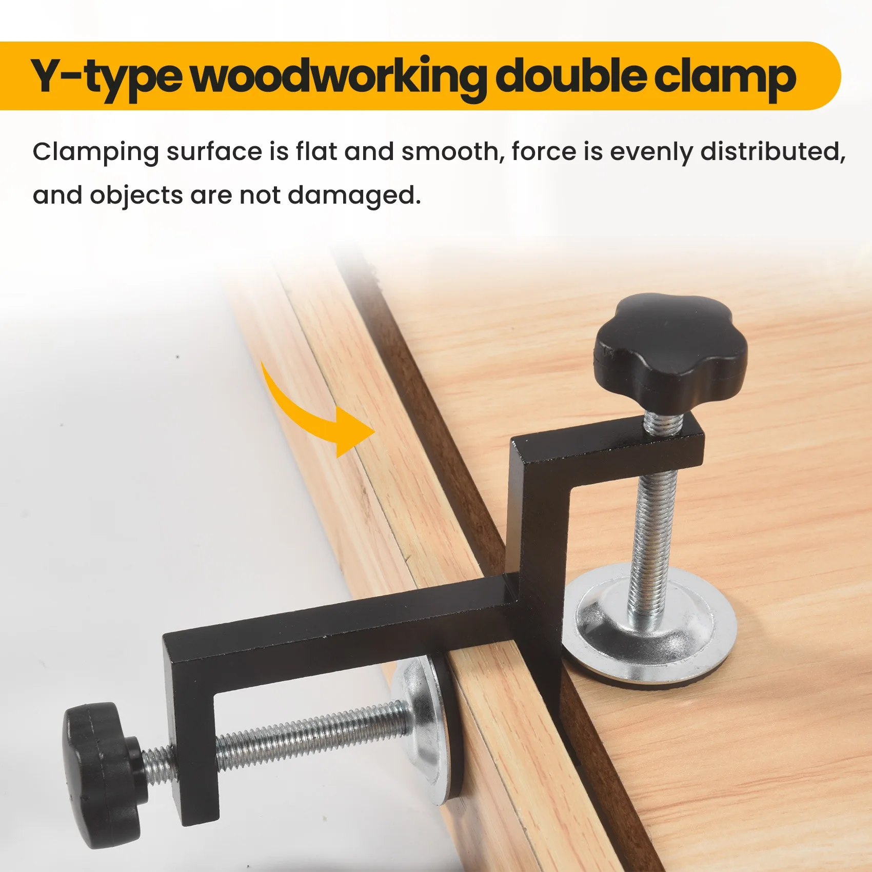 M12K-Strong Y-Type Clamp Woodworking Clamp Carpenter Heavy Duty Vise Desktop Clamp Dual-Purpose Metal G-Type Clamp