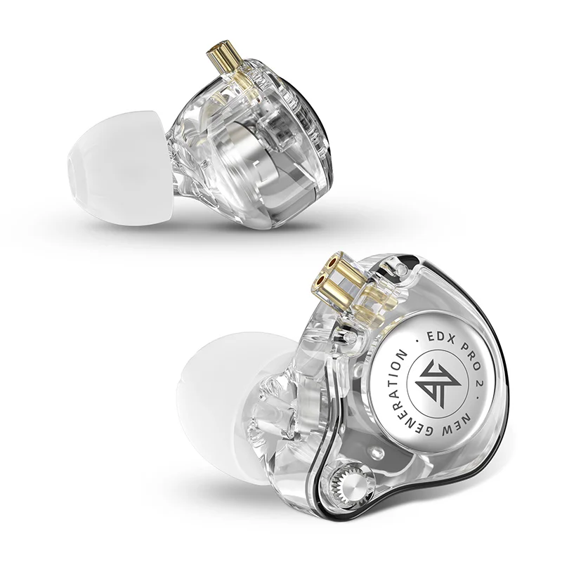 KZ EDX PRO 2 Dynamischer In-Ear-Kopfhörer, HiFi-DJ-Kopfhörer, Ohrhörer, Musik-Headset mit Geräuschunterdrückung, 3,5 mm Tpre-C-Stecker optional