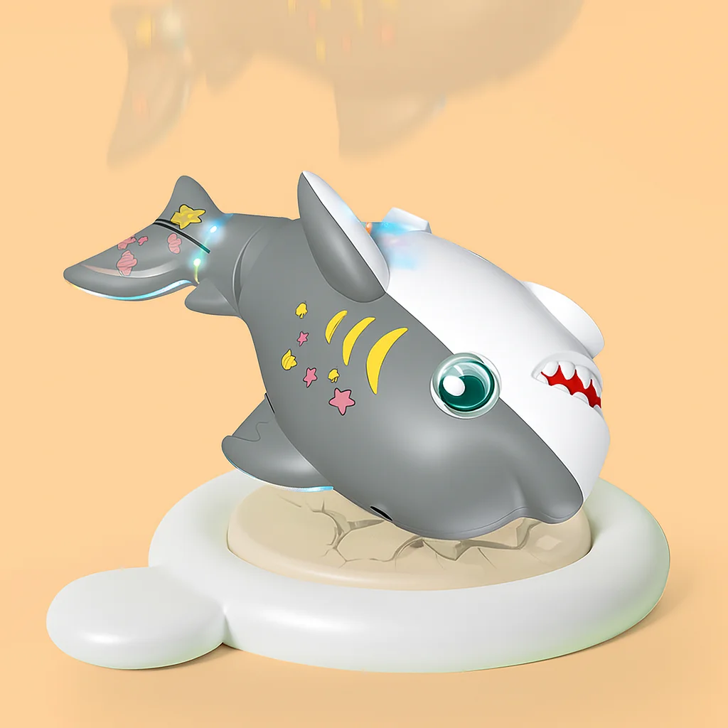 New Children's Electric Levitation Balloon Blowing Shark Universal Music And Light Swinging Fish Toy Gifts Children's Party Gift