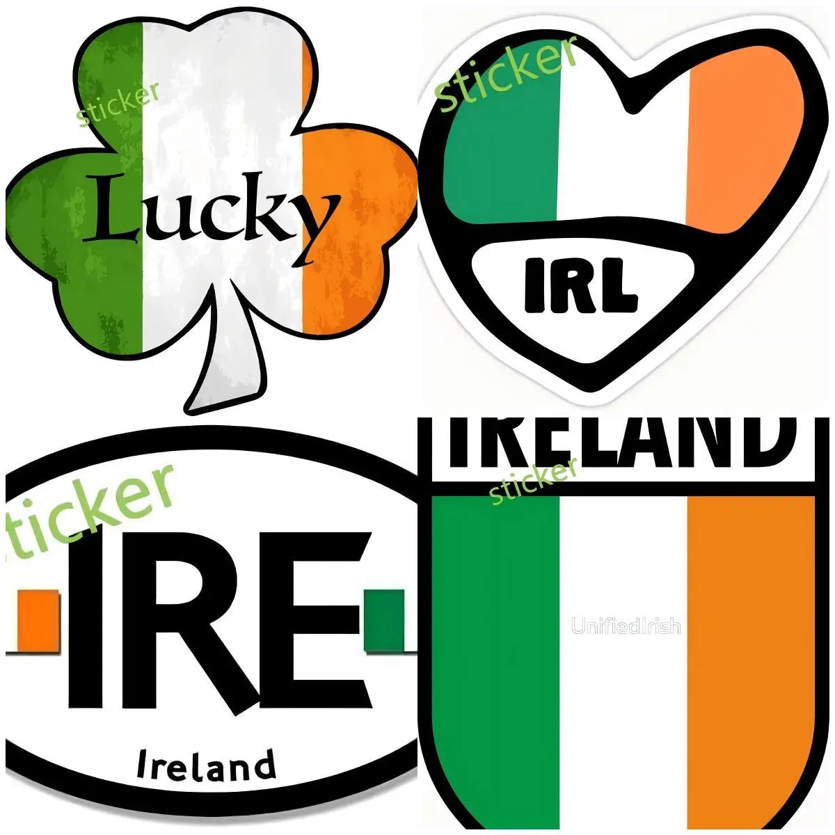

Ireland Vinyl Car-Stickers Cover Scratch Waterproof Windshield Laptop Reflective Sunscreen Decoration