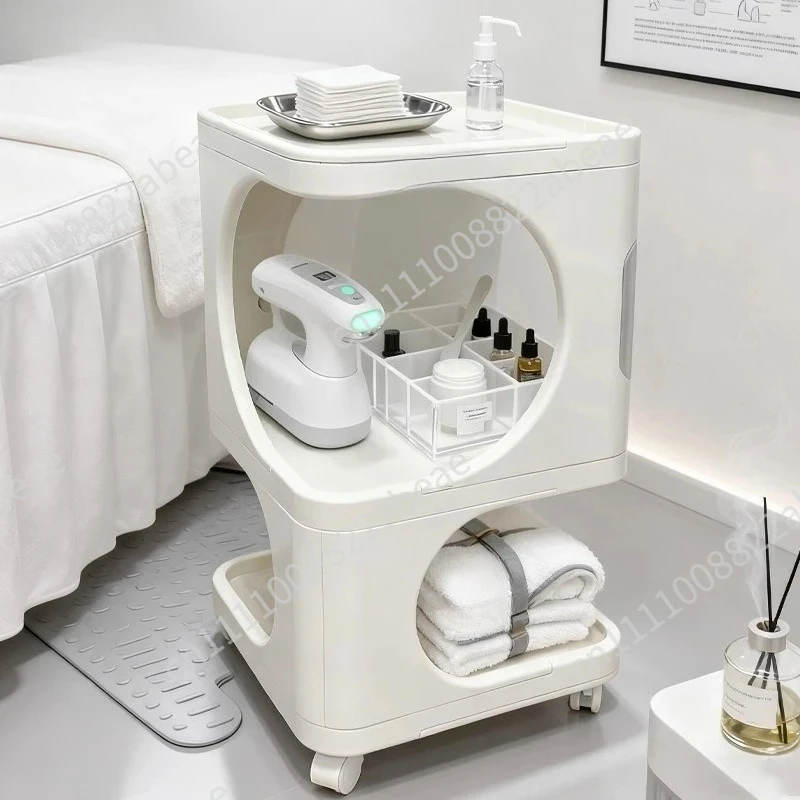 INS Salon Cart&Portable Multi-Tier Organizer Makeup Nail Tool Trolley for Beauty Spa Clinic,Professional Aesthetic RollingStand