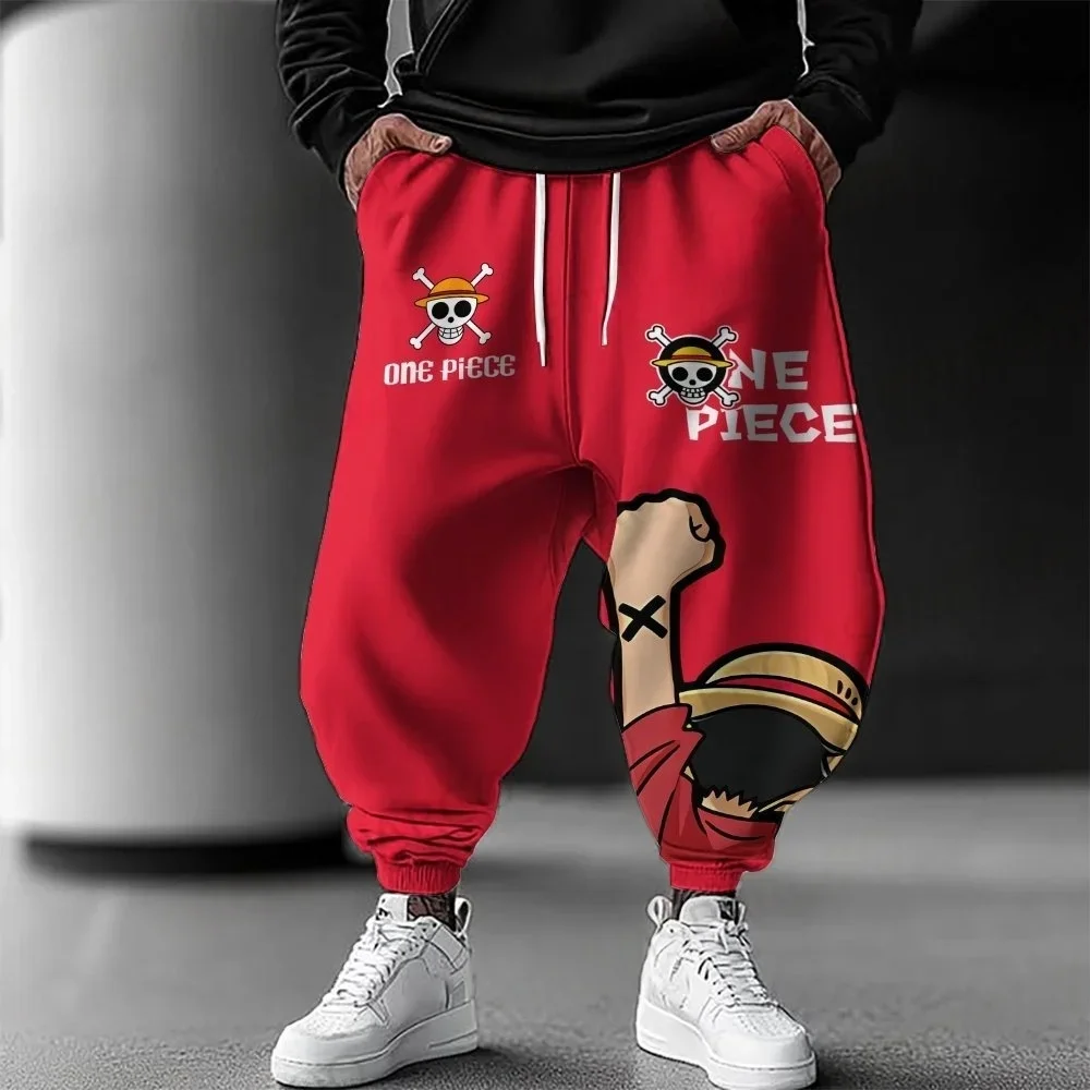 

ONE PIECE Men's Pants Trousers Sweatpants Monkey D. Luffy Anime Spring Autumn New Hip Hop Oversize Harajuku Jogger Pants Winter