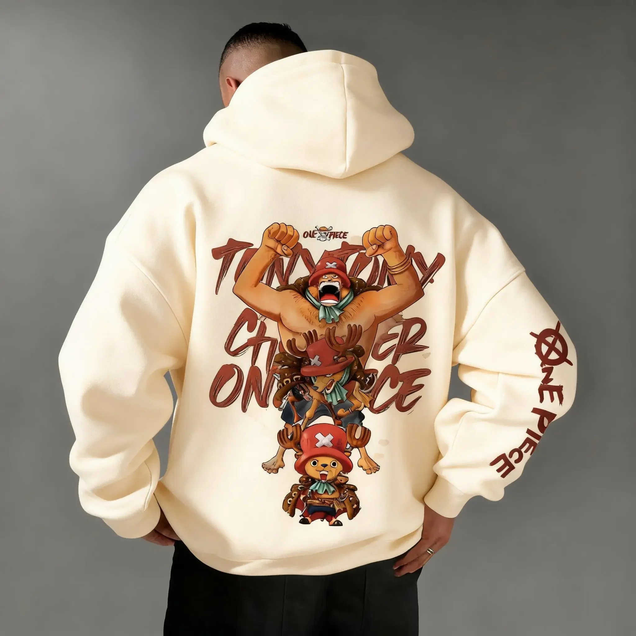 2026 신상 원피스 쵸파 그래픽 풀오버 후드티 남녀 트렌디 스트리트웨어 캐주얼 애니메이션 프린트 코스프레 후드 스웨트셔츠