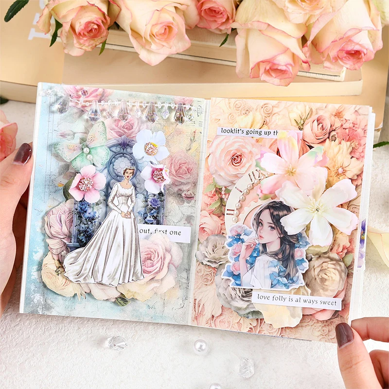 JIANQI-Decor Scrapbook Materiais Vintage, Kit Combo de Papel, DIY Junk Journal Collage, Álbum de Fotos, Fundo Retro, 30Pcs Pack