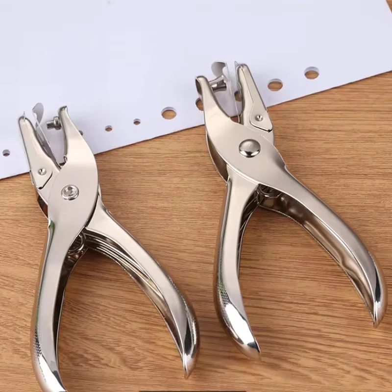 باليد القرطاسية المعدنية ثقب دائري قطر 6 مللي متر ثقب لكمة كماشة ثقب لكمة ورقة ثقب واحد لكمة للوازم المكتبية المنزلية #1