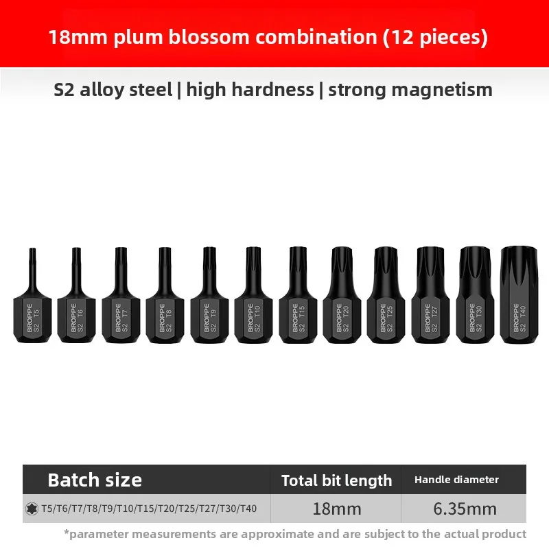 24 Stück/Set 18mm lange, superkurze Bits mit 1/4 Zoll Sechskantschaft, Phillips-, Schlitz- und Torx-Schraubendreherbits T5-T40 H1.5-H6 PH1 PH2 PH3 SL6 – Detail 8