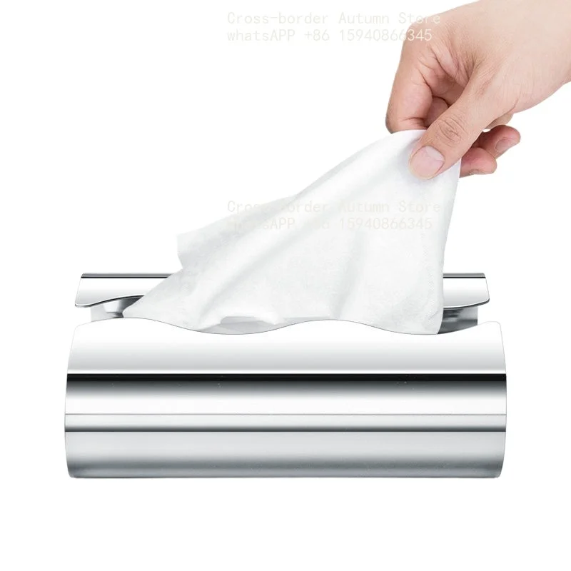 Nordic function simple household coffee table tissue storage box creative stainless steel paper box ornament