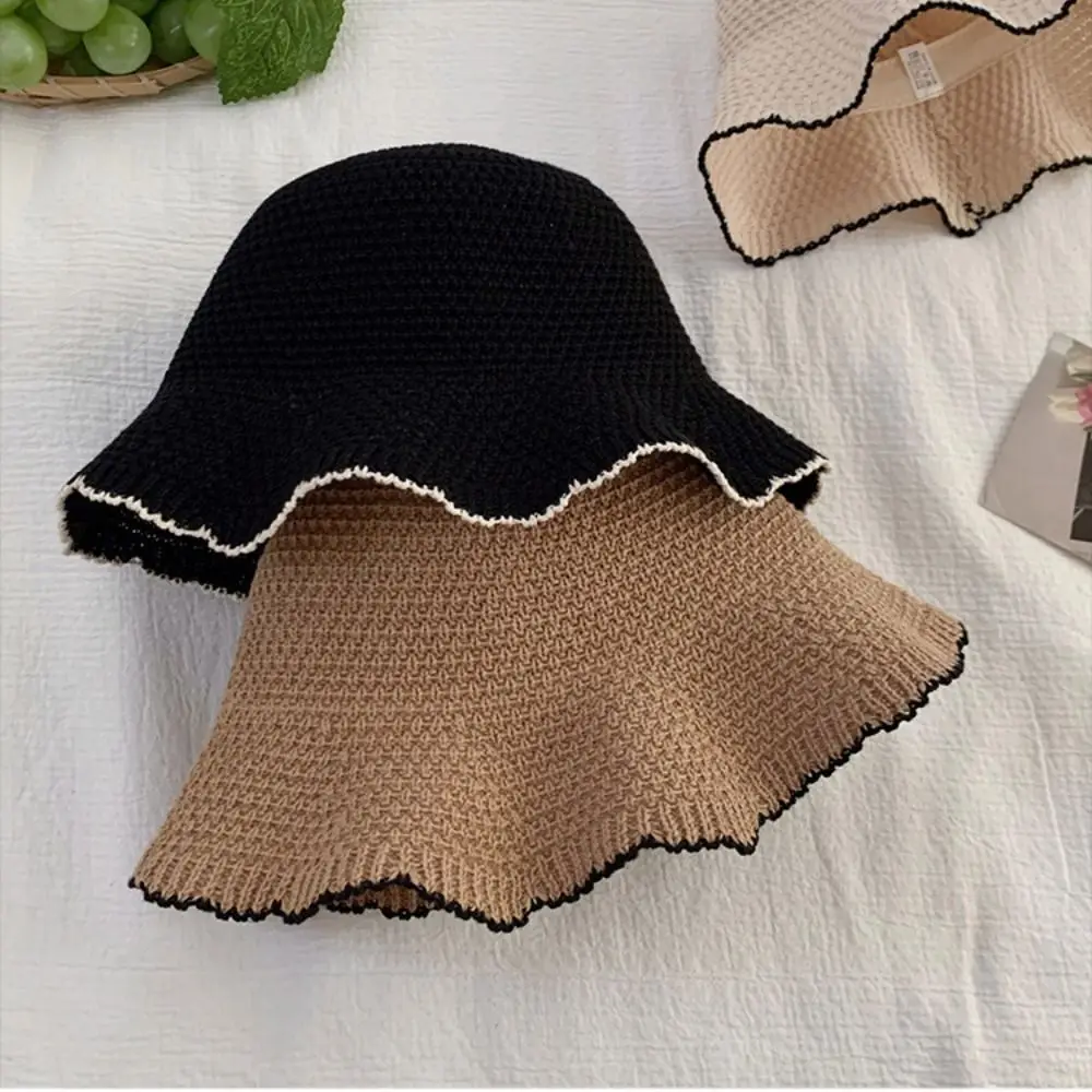 

Sunscreen Sweet Straw Sun Hat Temperament French Style Seaside Beach Cap Hollow Out Visor Cap Sun Protection Cap Travel