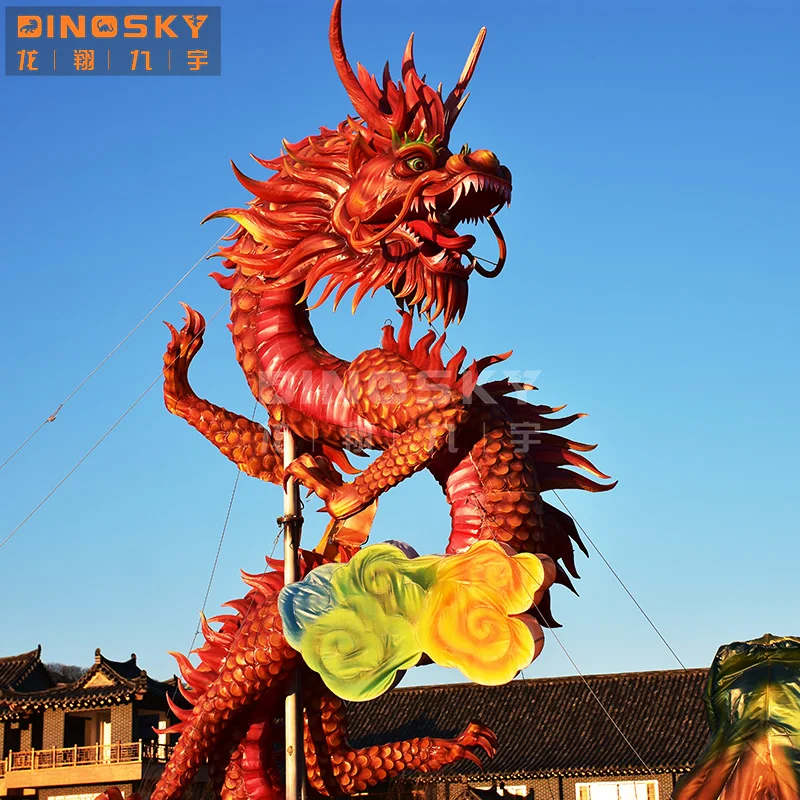 ATV&UTVAttractive dragon decorative lanterns in theme park,shopping mall for festivals