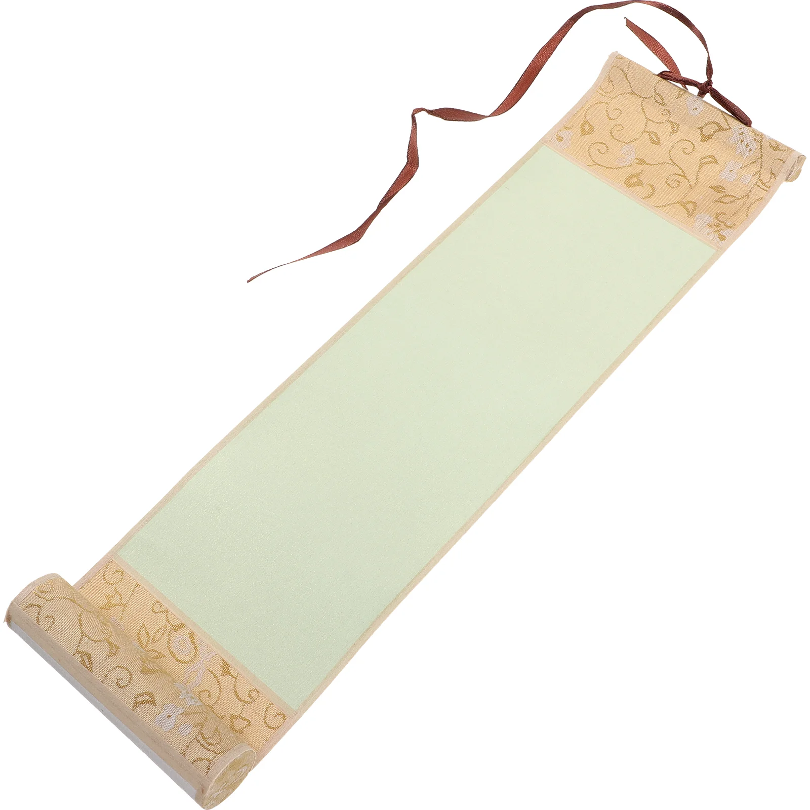 Blank Calligraphy Paper 10x38cm Grass Leaf Xuan Paper Scroll for Writing Brush Letters Running Script