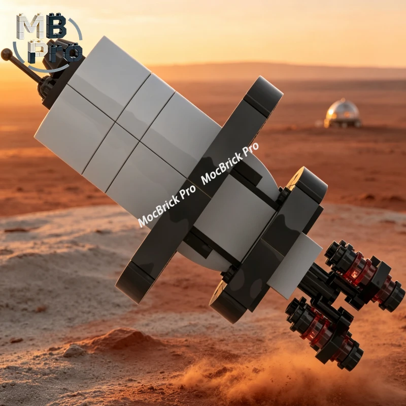 Sci-Fi Exploration Craft Building Blocks Bob Probe Futuristic Space Probe Creative MOC Model Home Decor Ornament