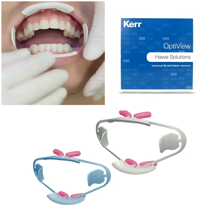 

Kerr OptiView Dental Lip Cheek Retractor Adult Child Oral Opener Mouth Retractor for Dental Treatment Examination 2pcs/Box