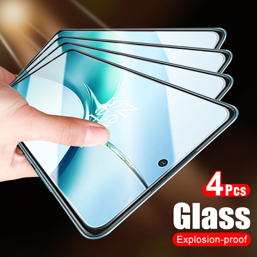 4Pcs Tempered Glass Protective Film For OnePlus Nord CE4 Lite 5G 2024 6.67 inches HD Clear Screen Protector 1+ NordCE4 CE4Lite