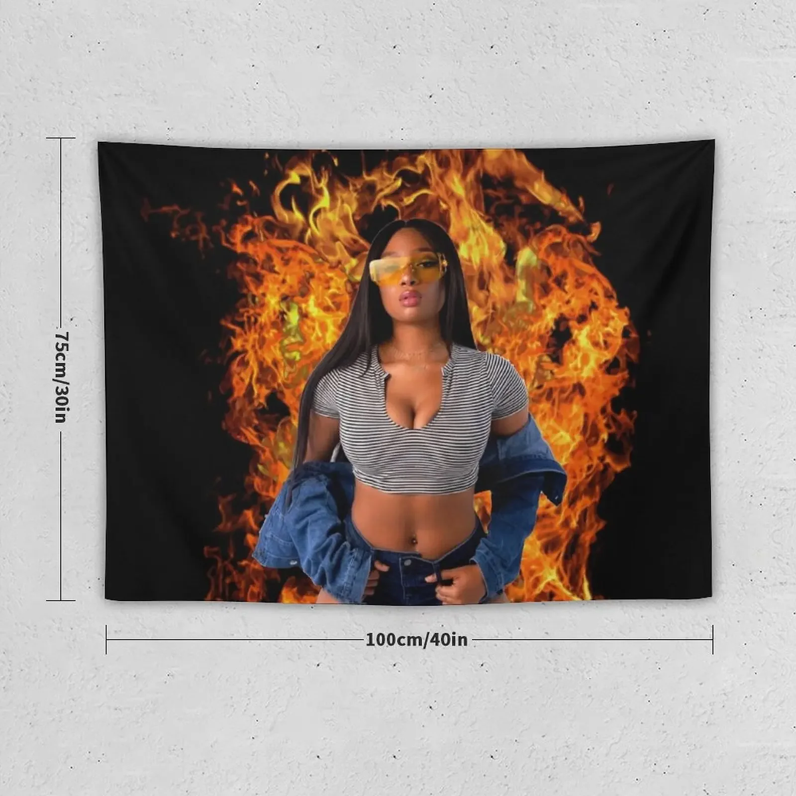 Megan Thee Stallion Tapestry Aesthetic Room Decor Korean Anime Decor House Decor Decorative Wall Murals Tapestry