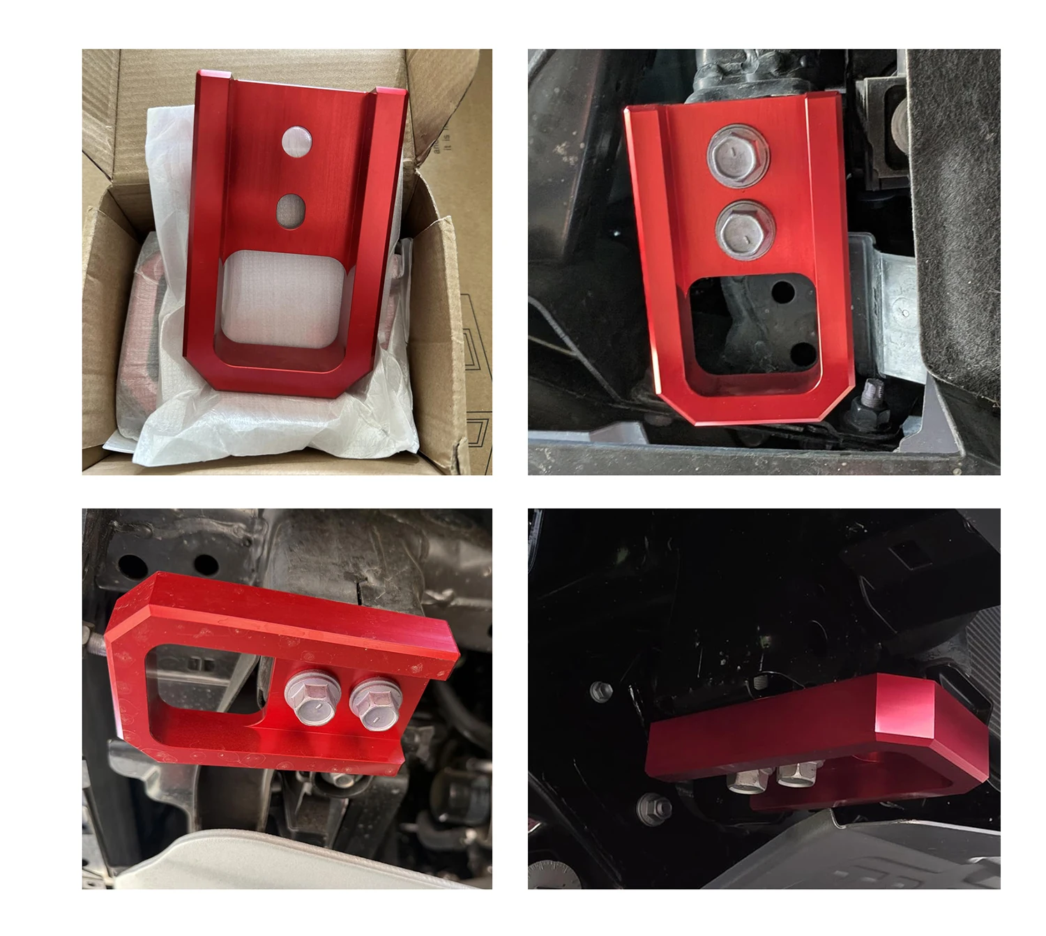 زوج خطافات سحب أمامية من الألومنيوم لسيارة Toyota Tacoma (الجيل الرابع) 2024-2026/ 4Runner (الجيل السادس) 2025-2026/ Land Cruiser 250 2024-2025