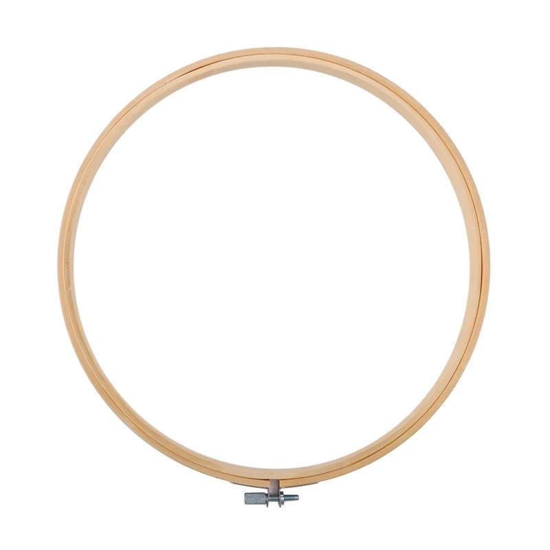 Cross stitch hoop 6 Pieces 10 Inch Embroidery Hoops Wooden Round Adjustable Bamboo Circle