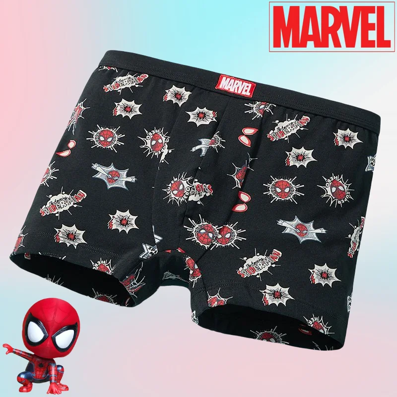 

Marvel series Spiderman boys' new fashionable, simple and creative cartoon animation periphery soft cotton mid-rise boxer briefs