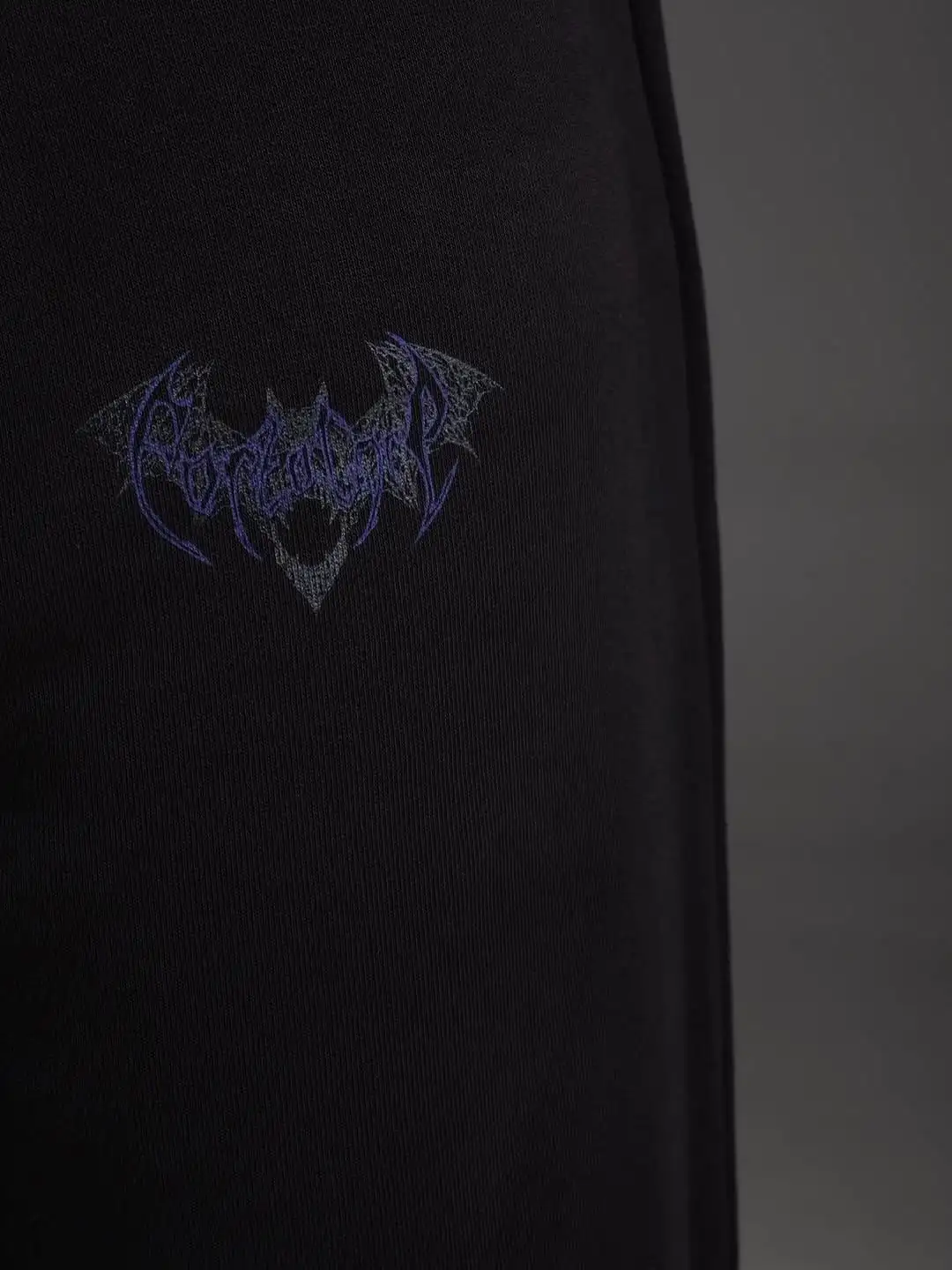 01-Fashionable Gothic Style Fitness Sports Cotton Loose Banana Leg Terry Sweatpants