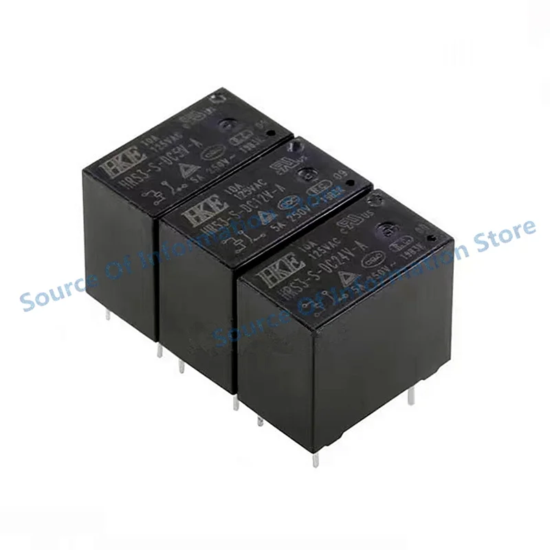 10Pcs HKE HRS3‑S Series Electromagnetic Relay HRS3‑S‑DC5V‑A HRS3‑S‑DC12V‑C HRS3‑S‑DC24V‑C 4Pin 5Pin 10A Power Relay