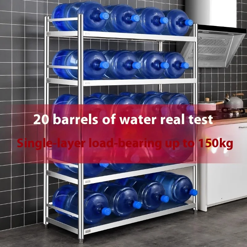 304 Stainless Steel Electric Kitchen Rack Floor-Standing Multi-Layer Microwave Storage Rack with Pot Rack Cabinet Storage