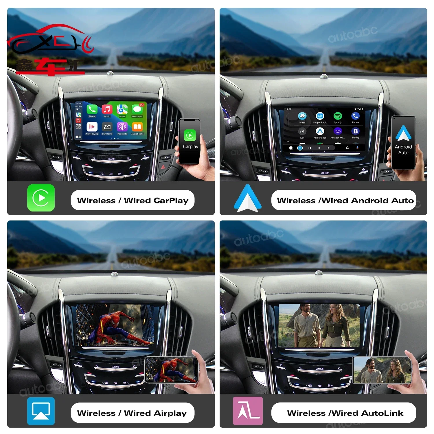 Wireless CarPlay Android Auto For Cadillac Buick Chevrolet GMC 2014-2020 With HMI 2.0 Support Mirrorlink,AirPlay, Reverse Camera
