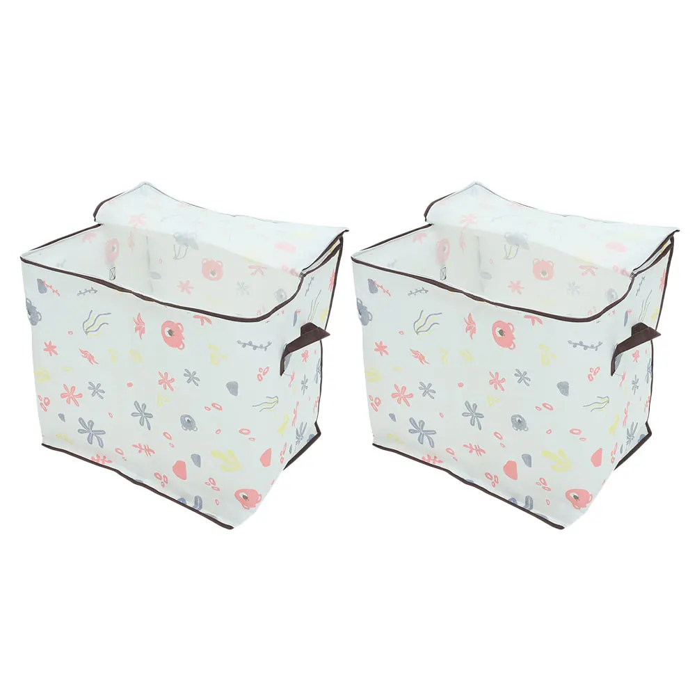 

2Pcs 140L Capacity Storage Large Capacity Storage Bag Boxes Clothes Bedding Quilt ganizer Travel Closet Bags Zipper Container
