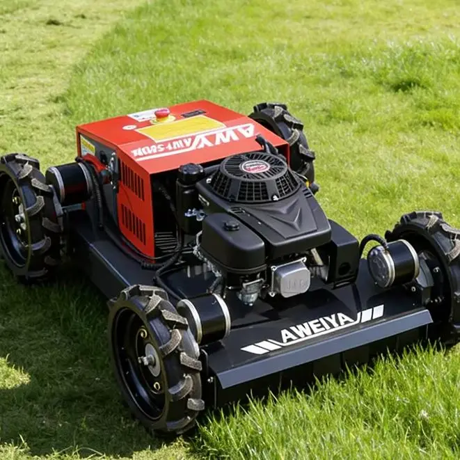 

Customized Remote Controlled Hillside Lawn Mower with Oscillating Blade for Mountainous Garden Weeding And Grass Cutting