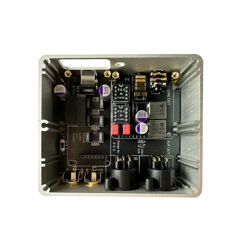 R2R Decoder XLR RCA/3.5LO/4.4LO Output Supports Coaxial /Bluetooth USB Input PCM 24bit Drive-free 12V