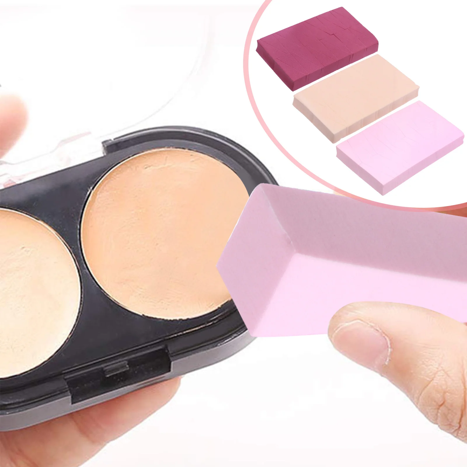 

72pcs 3 Sets Triangle Makeup Sponge Reusable Foundation Blending Applicator For Cosmetics Cream Powder Liquid Concealer