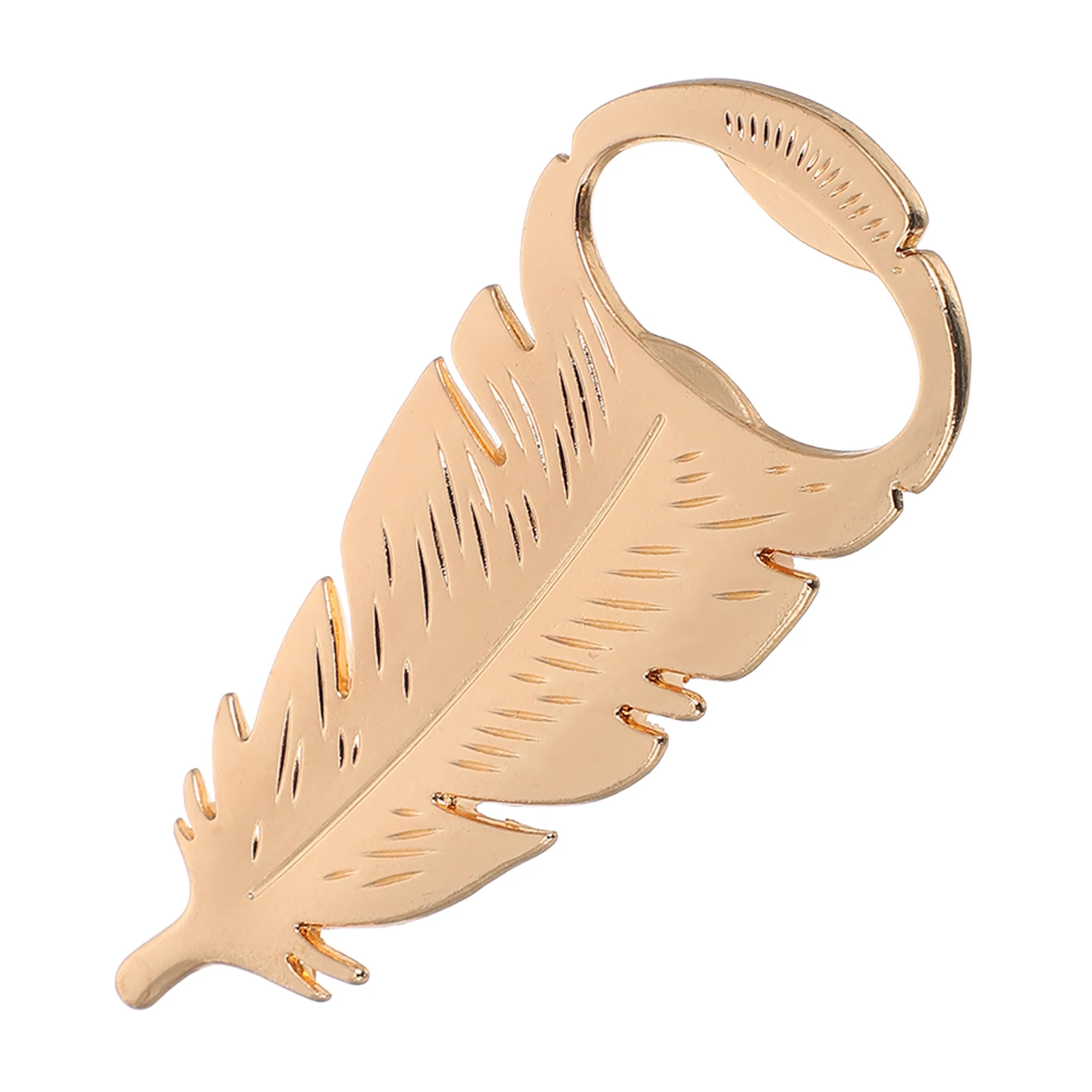

4Pcs Unique Plume Shaped Bottle Opener Alloy Craftsmanship Wedding Party Favors Decorations Useful Souvenirs for Wedding
